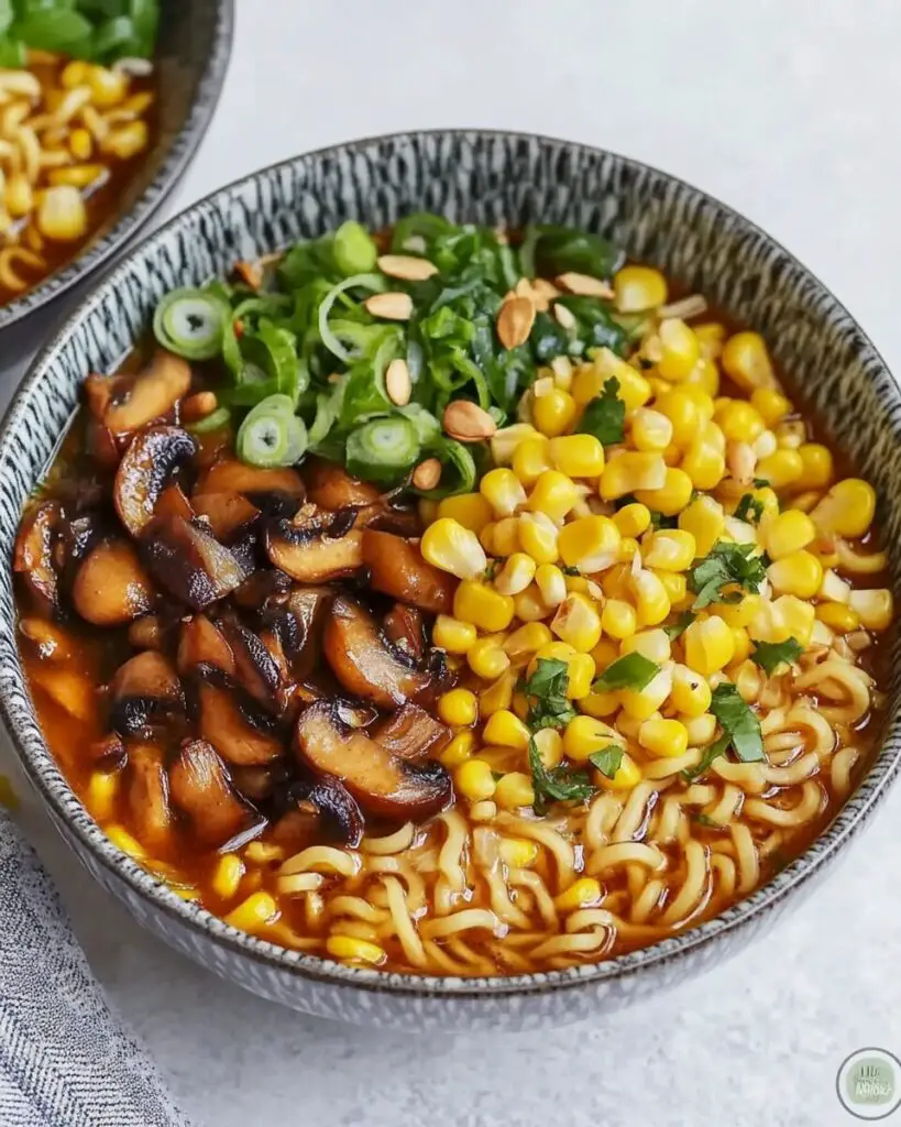Corn and Mushroom Ramen Bowls