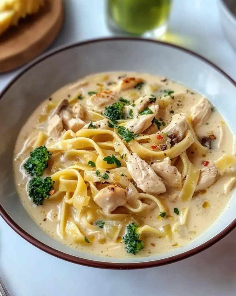Creamy Chicken Fettuccine Soup