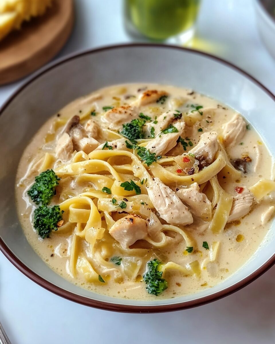 Creamy Chicken Fettuccine Soup