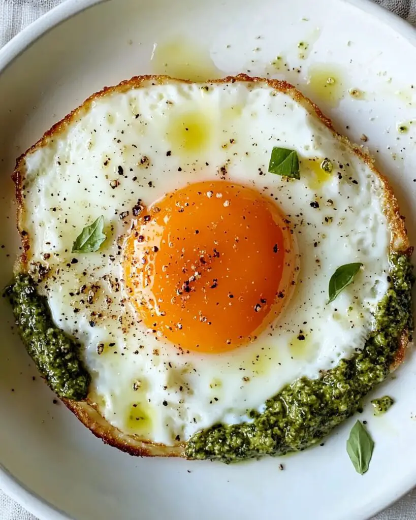 Pesto Fried Eggs