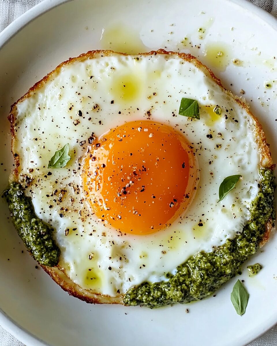Pesto Fried Eggs