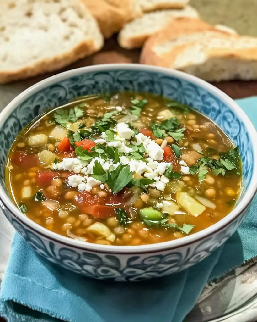 Slow Cooker Mediterranean Lentil Soup