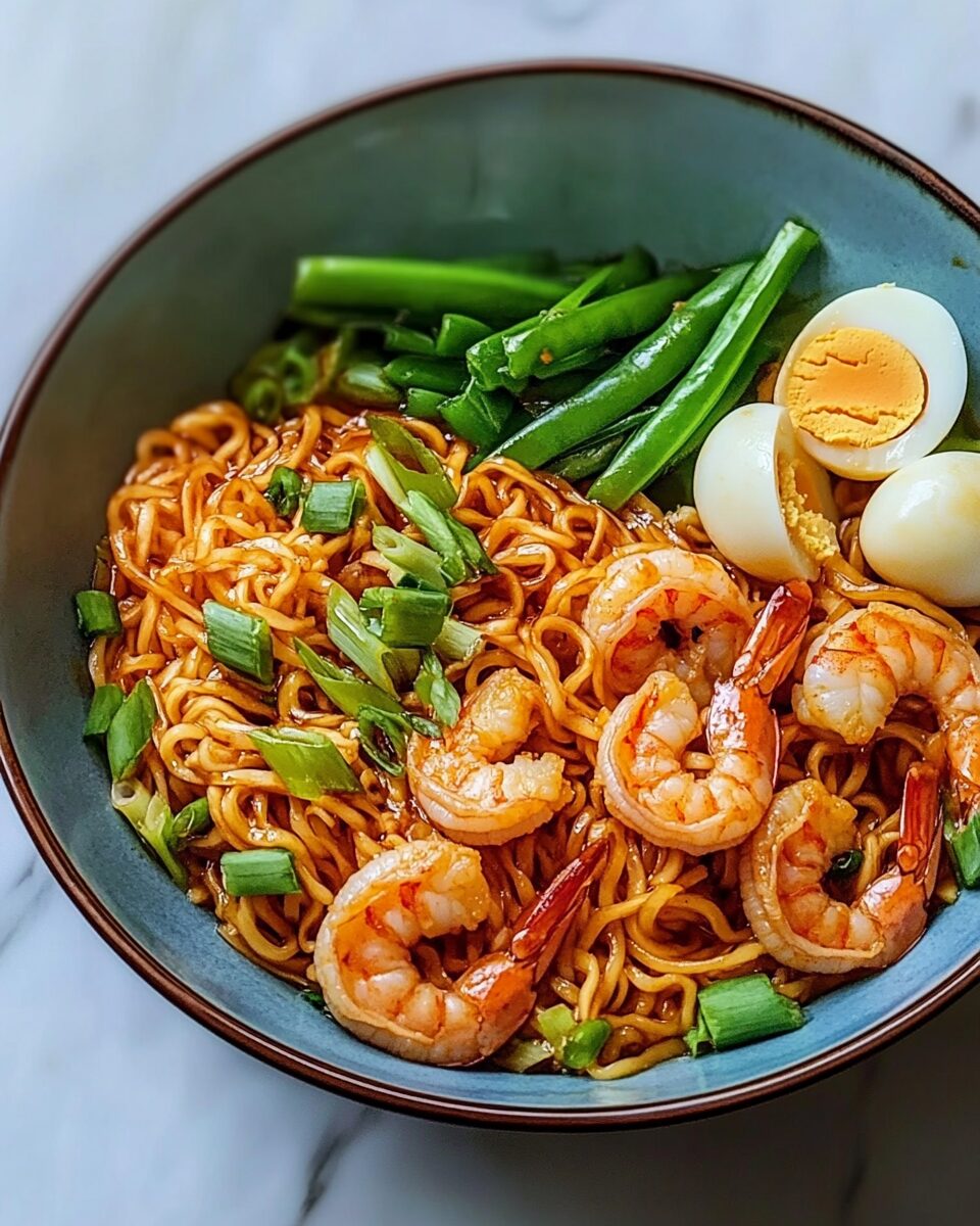 Soy Sauce Chow Shrimp Egg Noodles