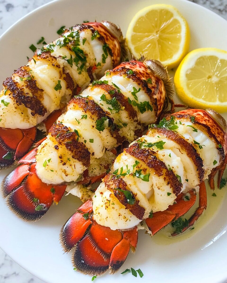 Lobster Tails with Garlic Lemon Butter
