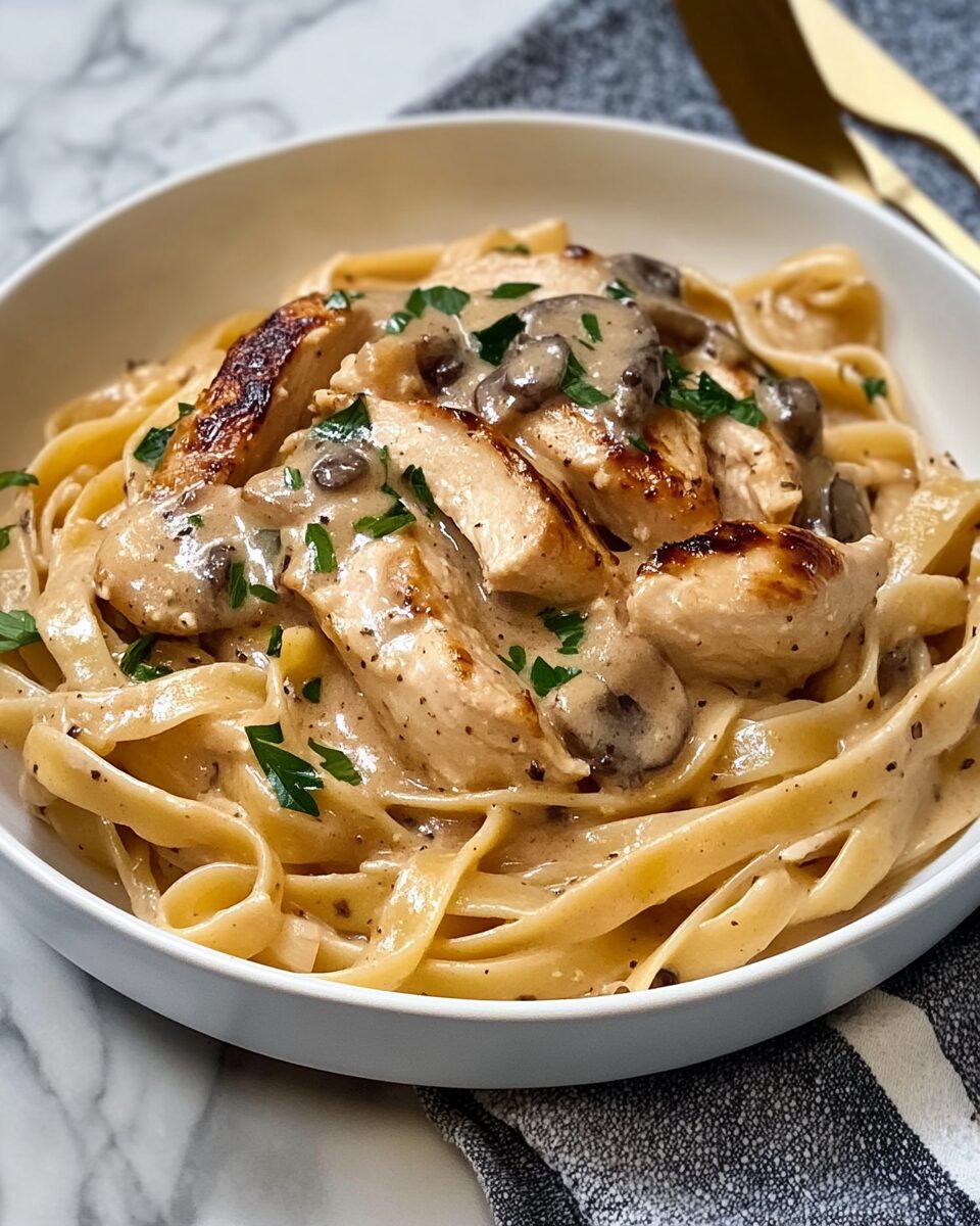 Chicken Marsala Fettuccine