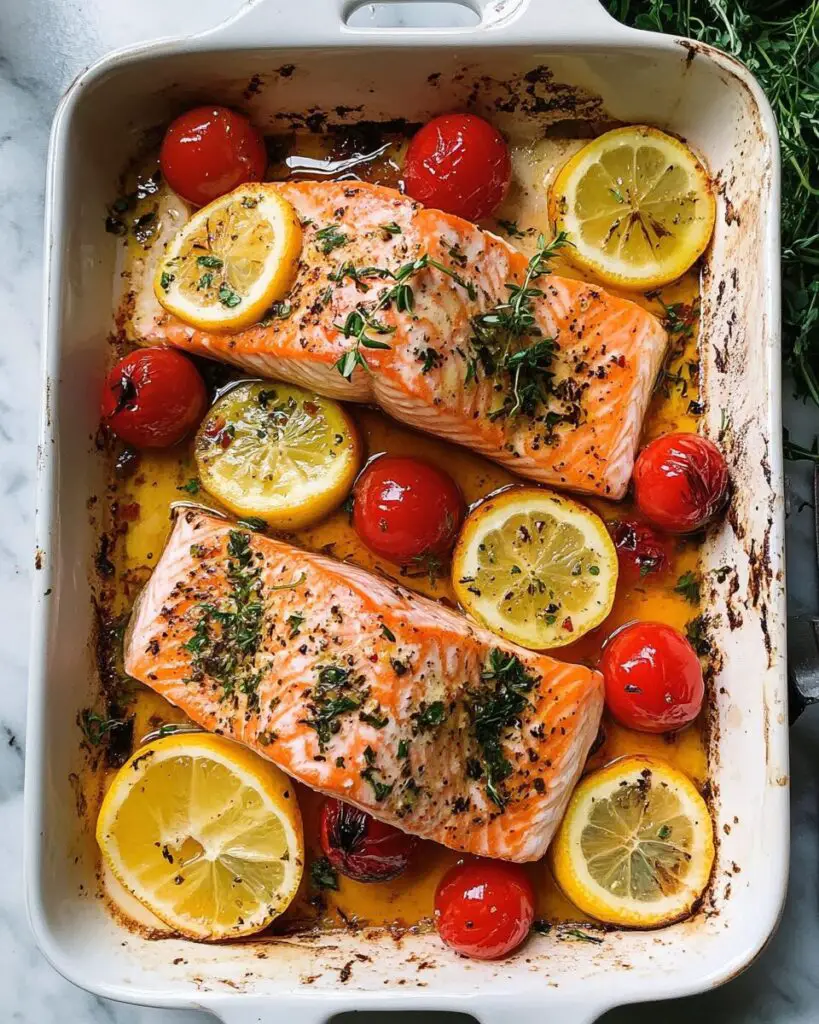Baked Greek Salmon