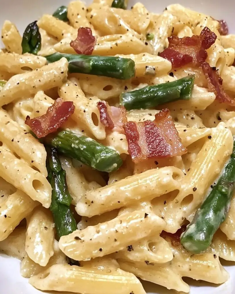Creamy Pasta with Asparagus and Bacon