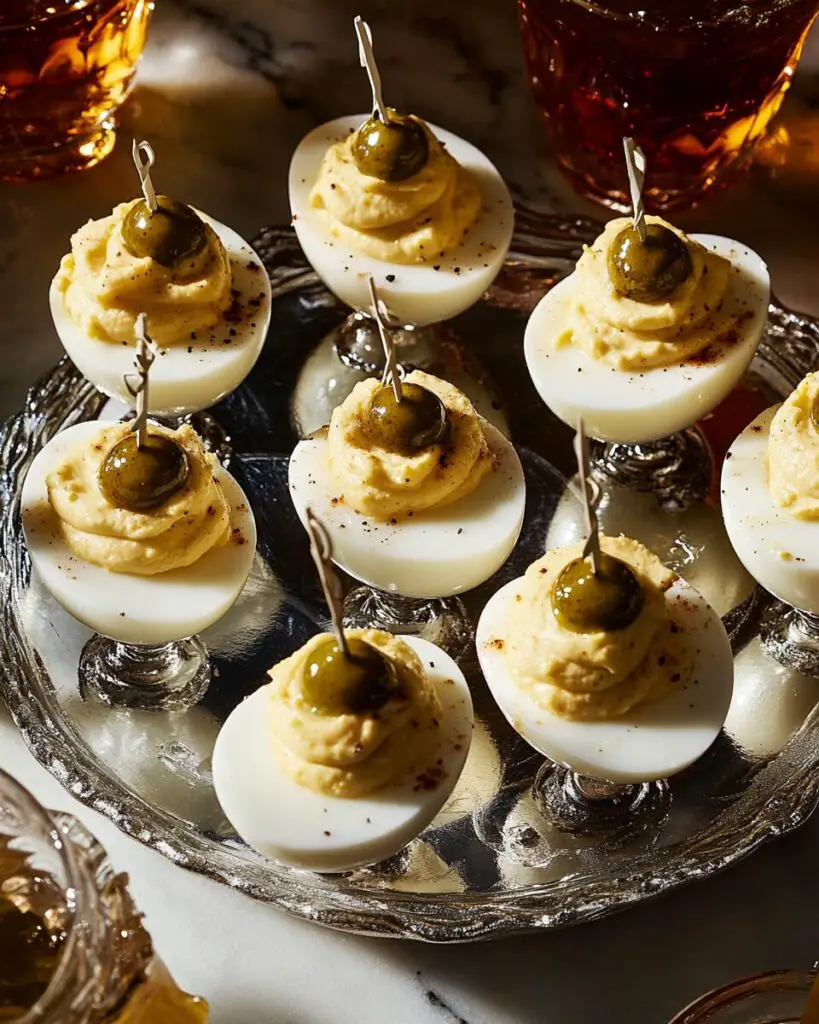 Dirty Martini Deviled Eggs