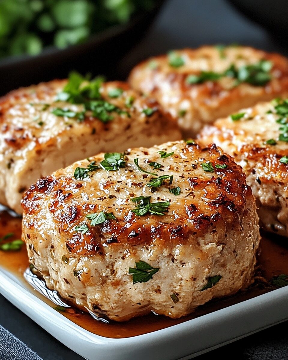Garlic Parmesan Chicken Meatloaves