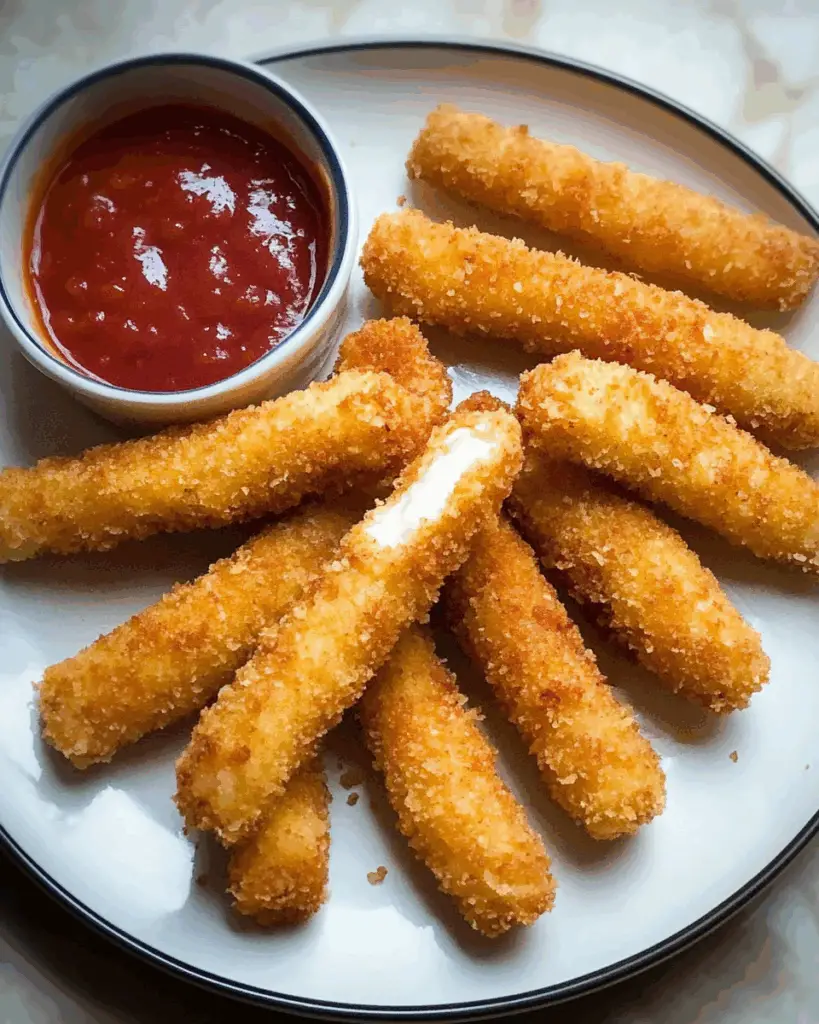 Crispy Homemade Mozzarella Sticks