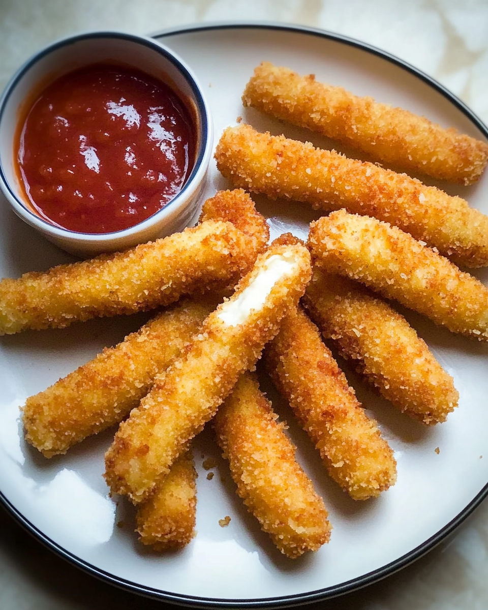 Crispy Homemade Mozzarella Sticks