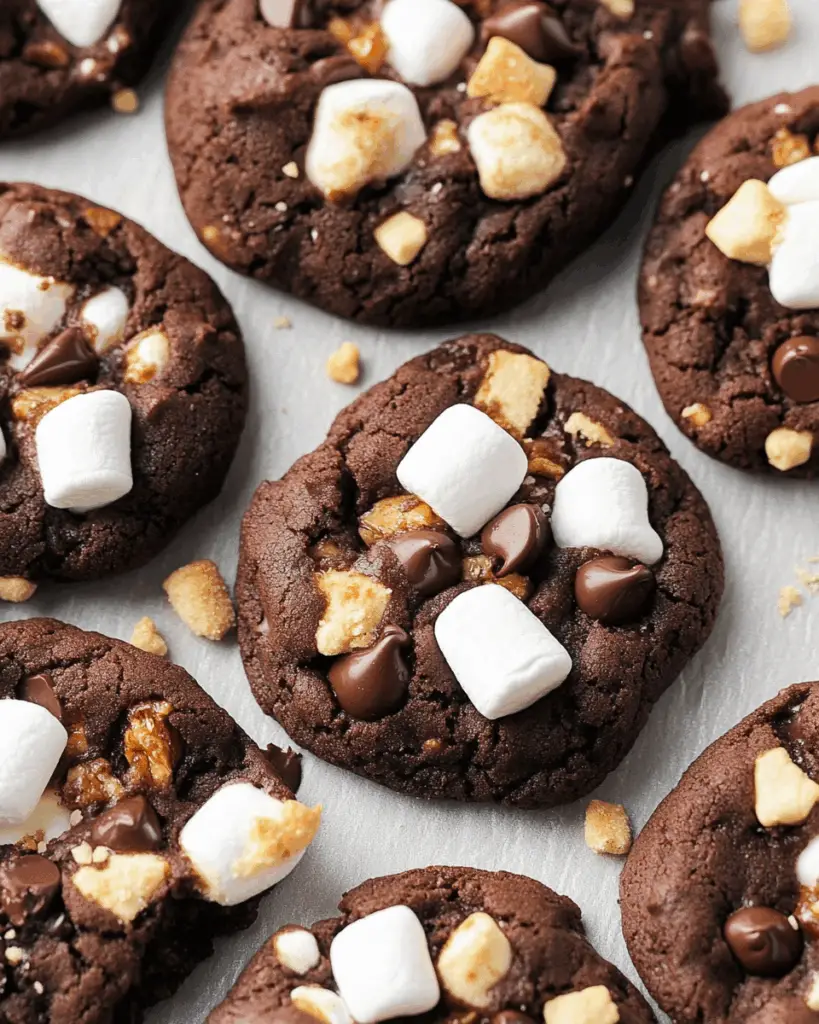 Fudgy Rocky Road Cookies