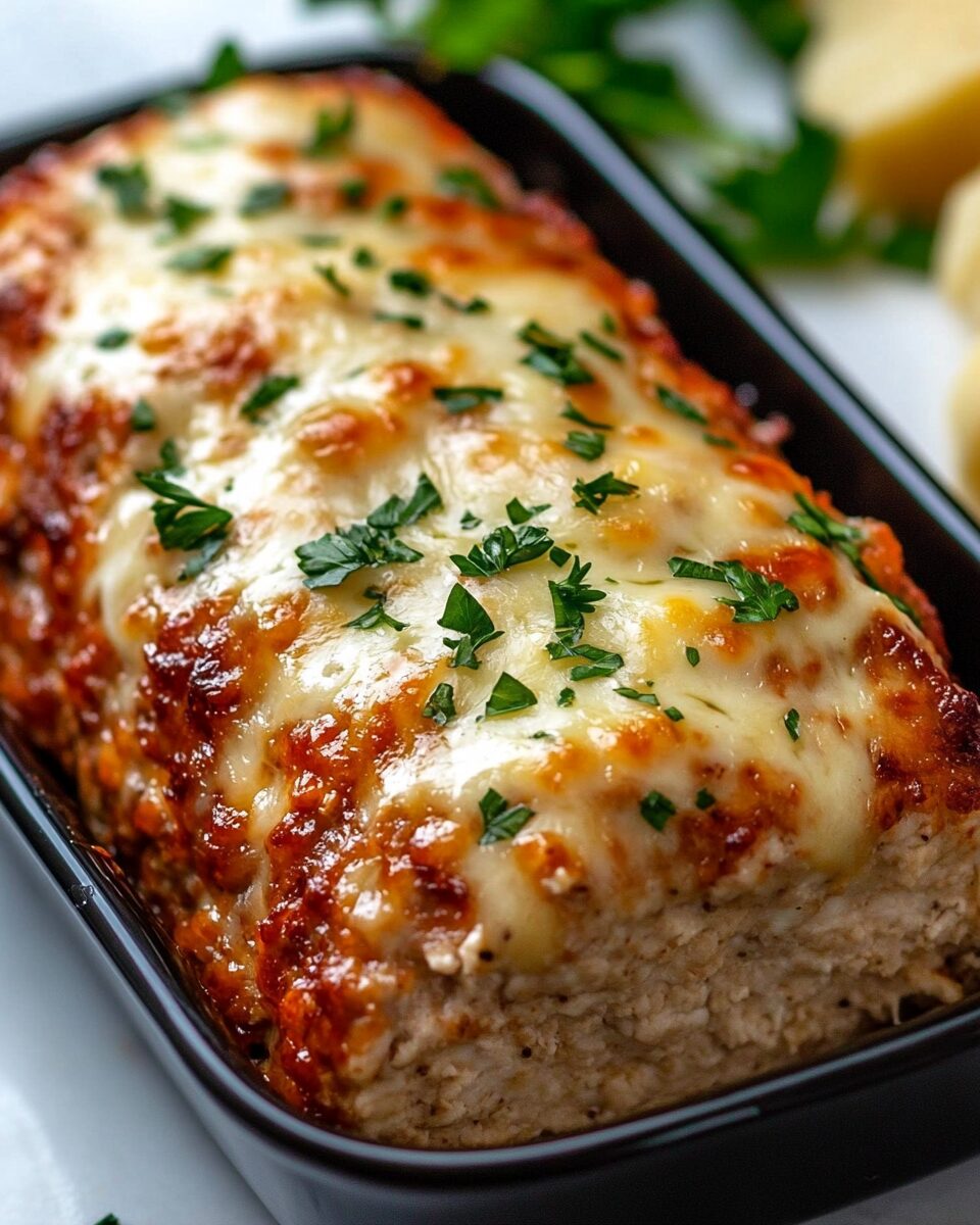 Garlic Parmesan Chicken Meatloaf