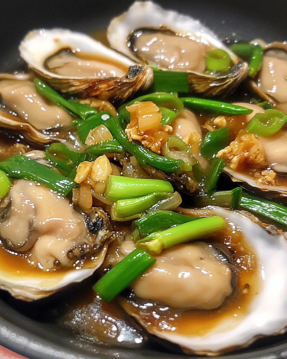 Oysters with Ginger and Green Onions