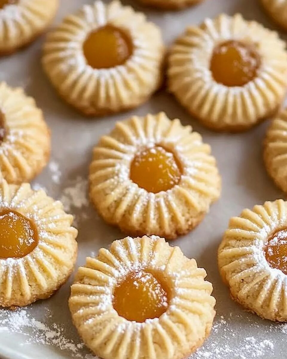 Pineapple Coconut Thumbprint Cookies