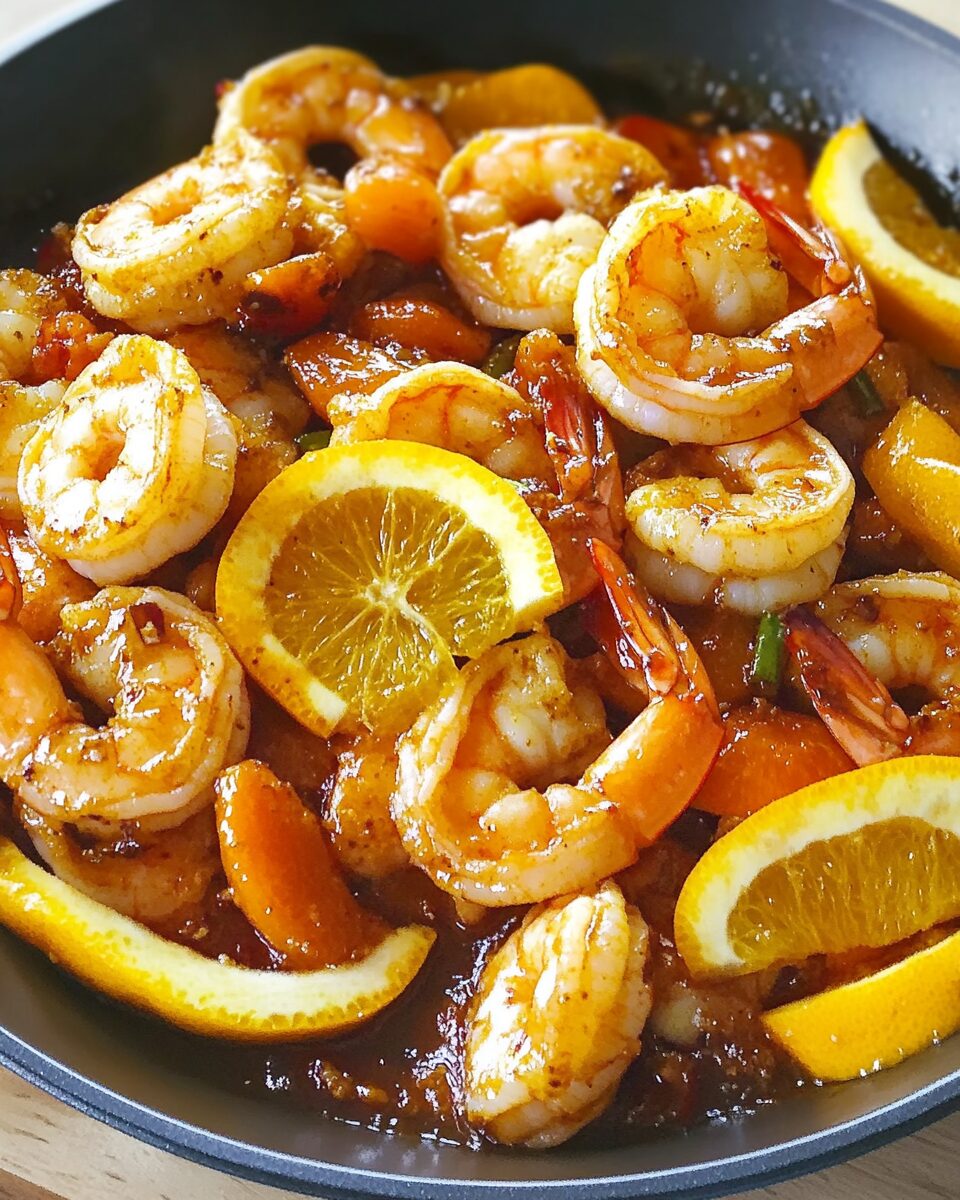 Chili Shrimp Skillet with Cara Cara Oranges