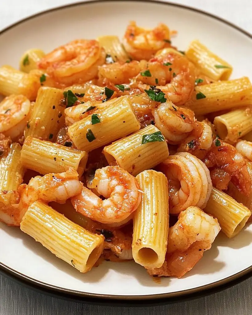 Rigatoni with Spicy Shrimp
