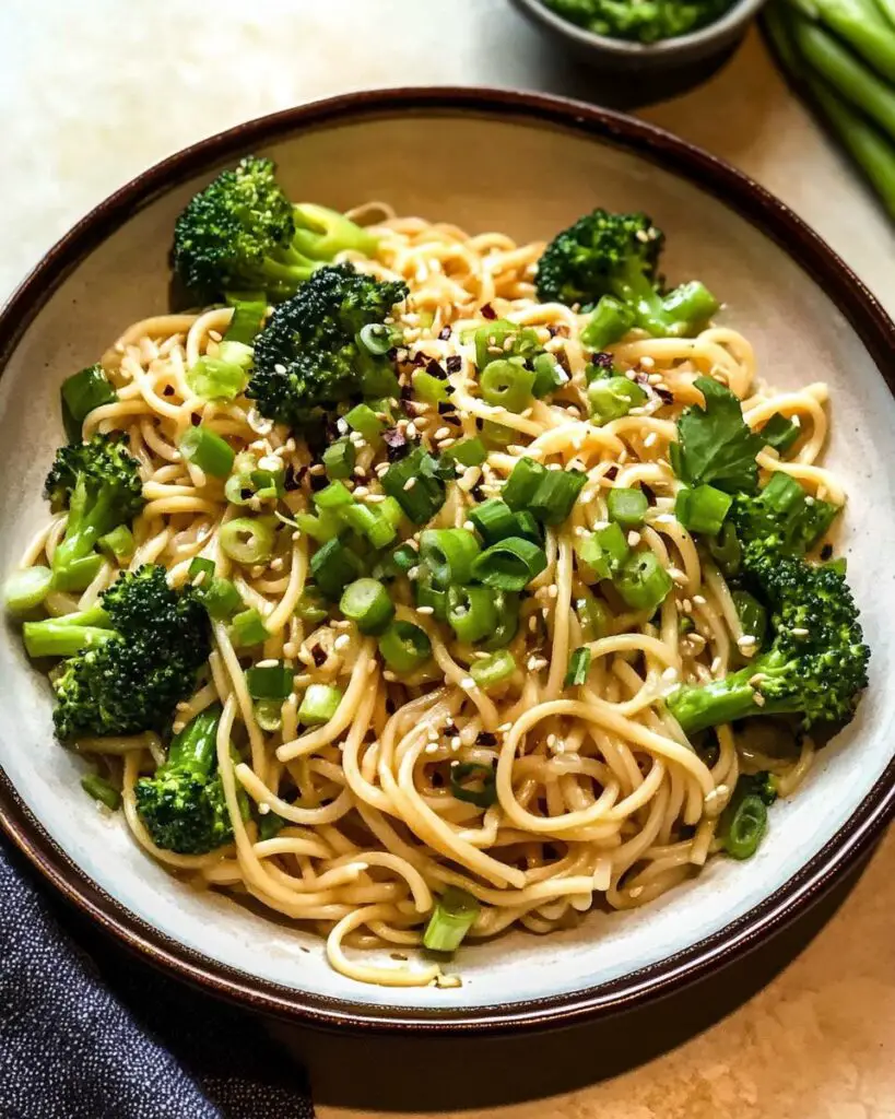 Scallion Garlic Noodles with Broccoli