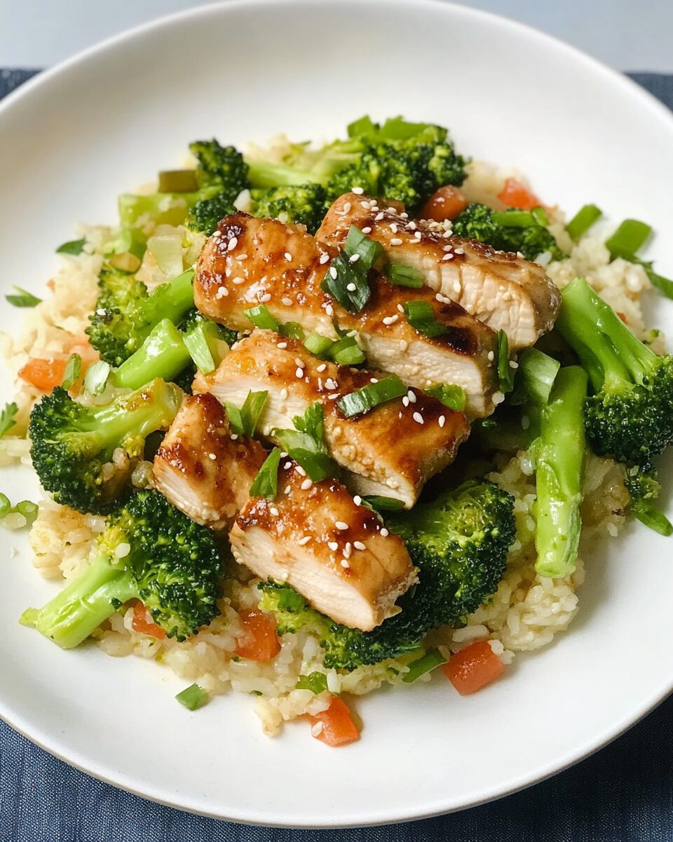 Whole30 Sesame Chicken and Broccoli Rice