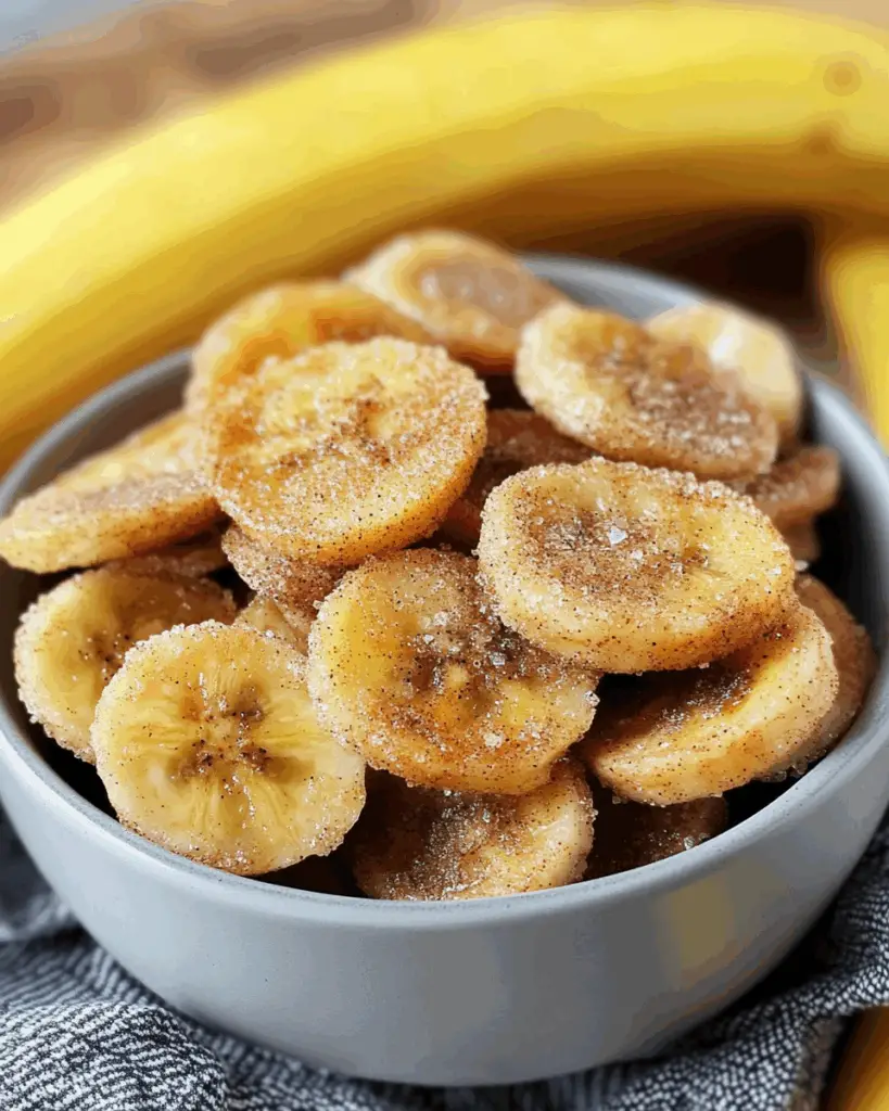 Cinnamon Sugar Air Fryer Banana Chips