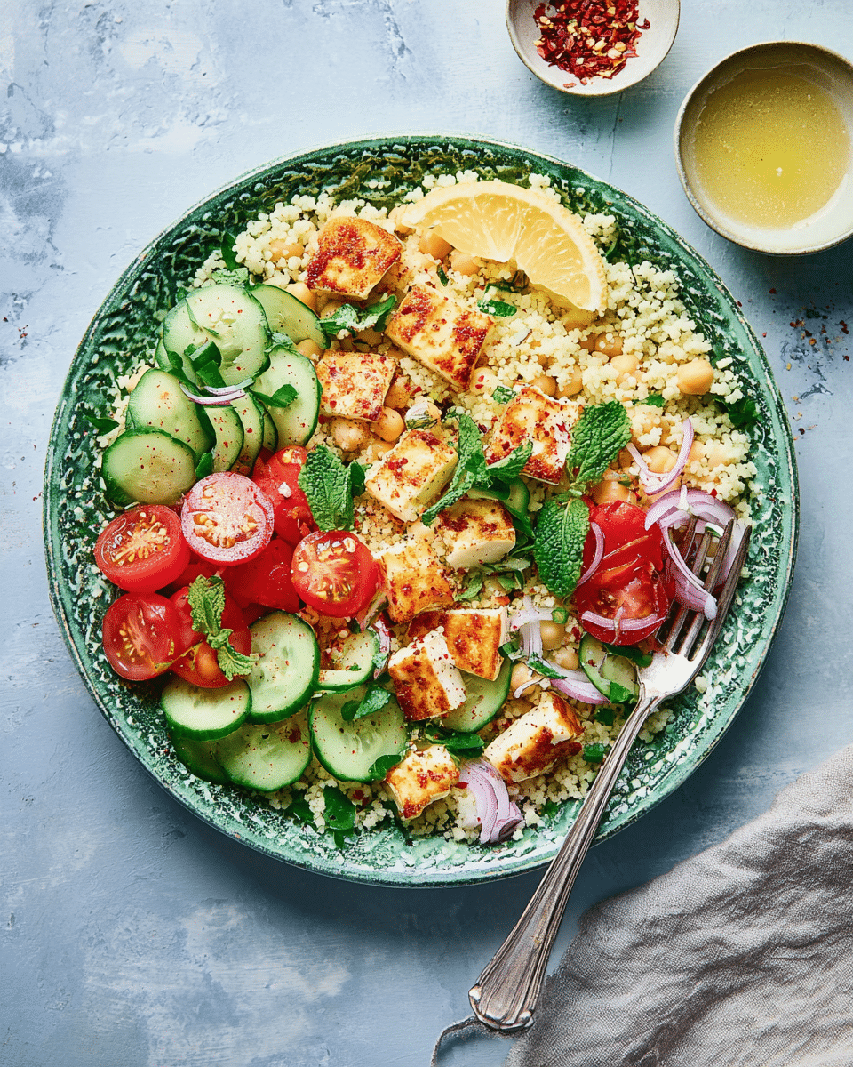 Halloumi Couscous Salad with Lemon