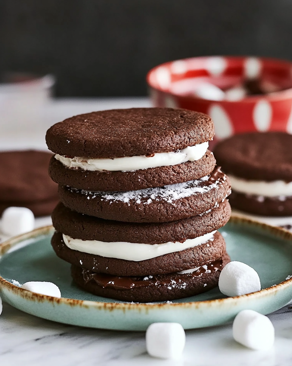 Hot Chocolate Sugar Cookie Sandwiches