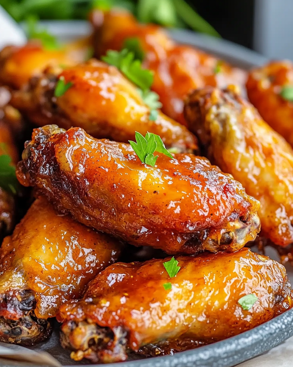 Hot Honey Peach Wings