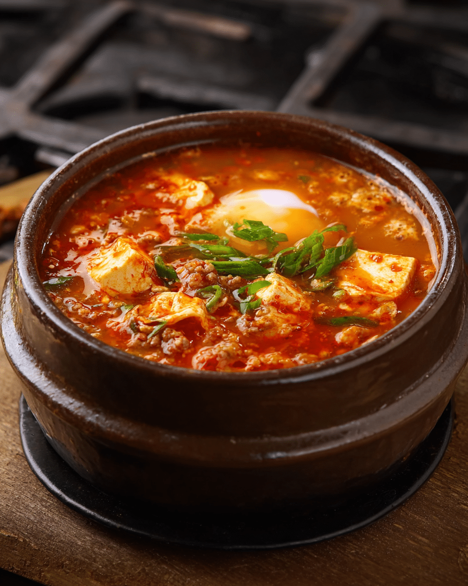 Korean Spicy Soft Tofu Stew (Sundubu Jjigae)