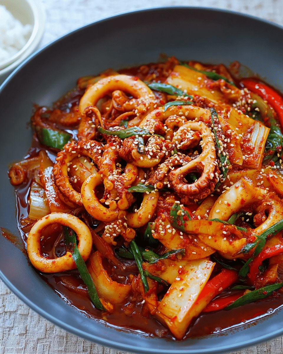 Ojingeo Bokkeum (Korean Spicy Stir-Fried Squid)