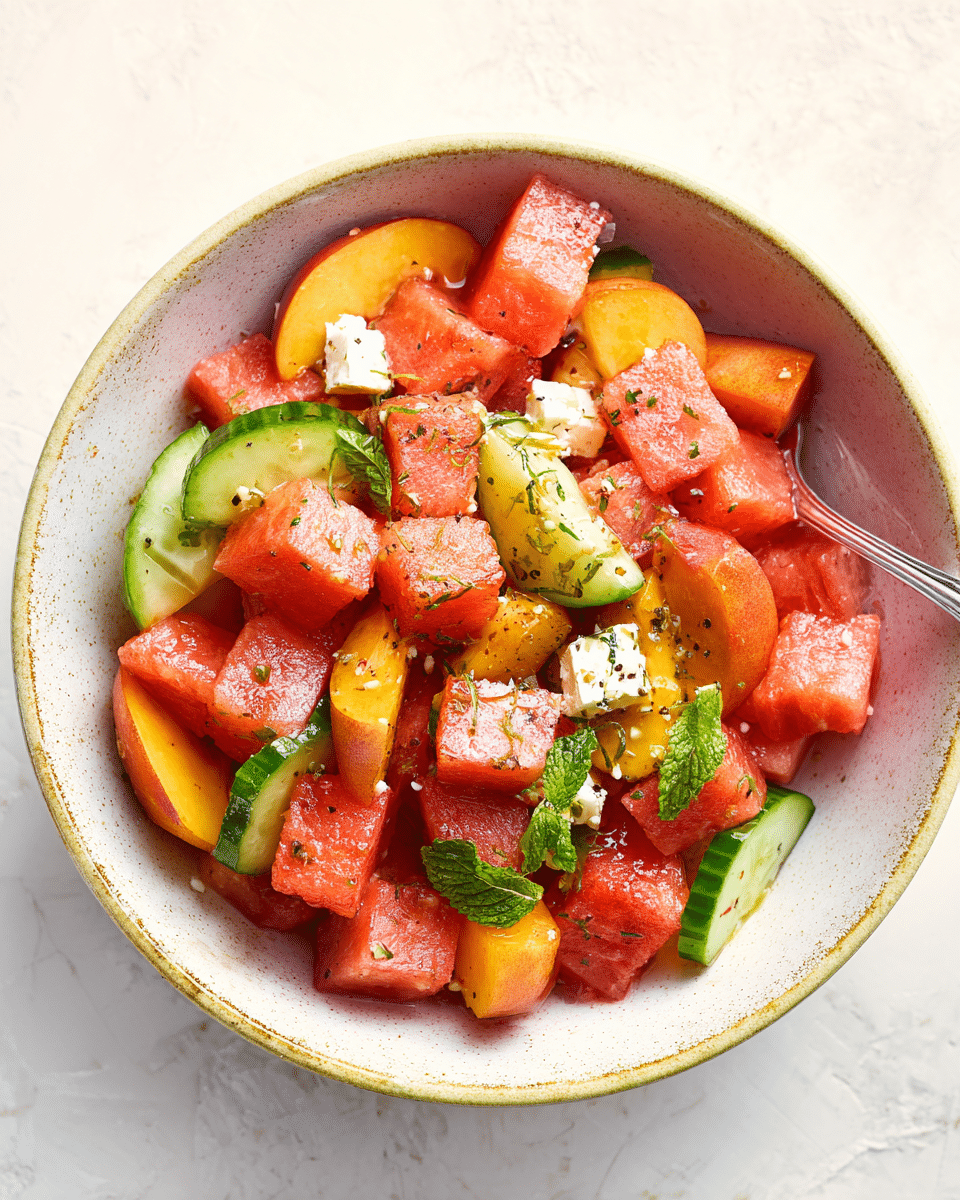 Peach Watermelon Salad