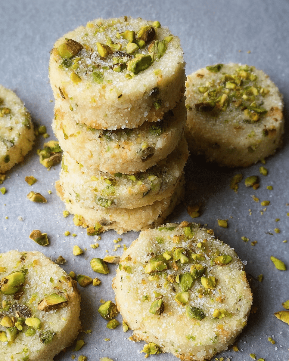 Pistachio Shortbread Cookies