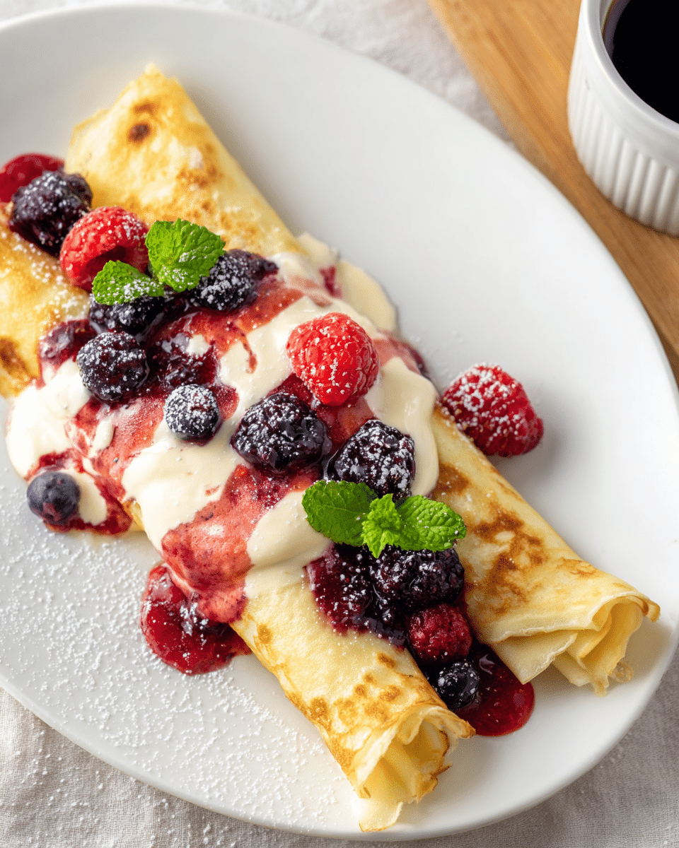 Berries & Cream Crepes