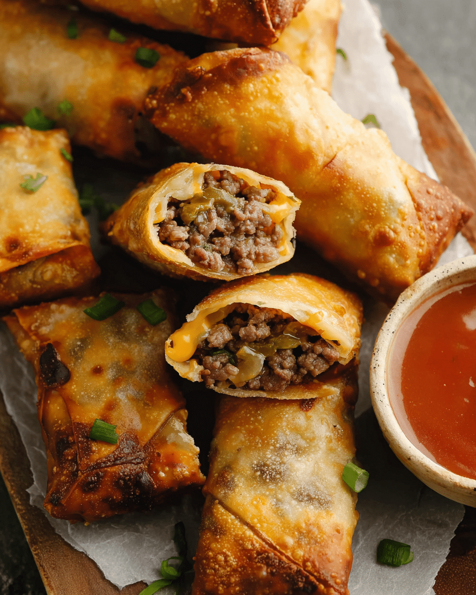 Cheeseburger Eggrolls