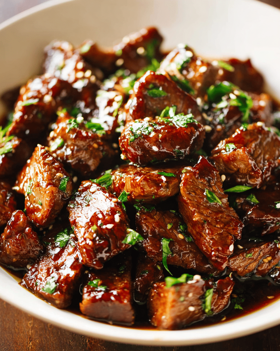 Honey Garlic Steak Bites