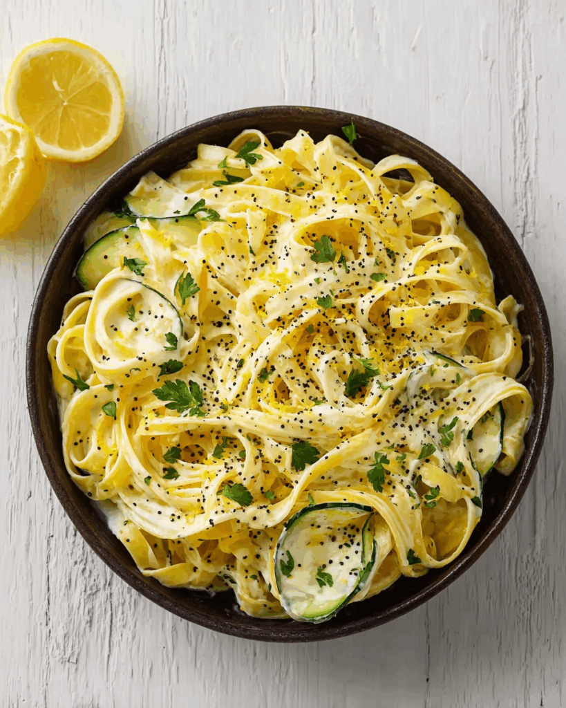 Lemon Poppy Seed Fettuccine