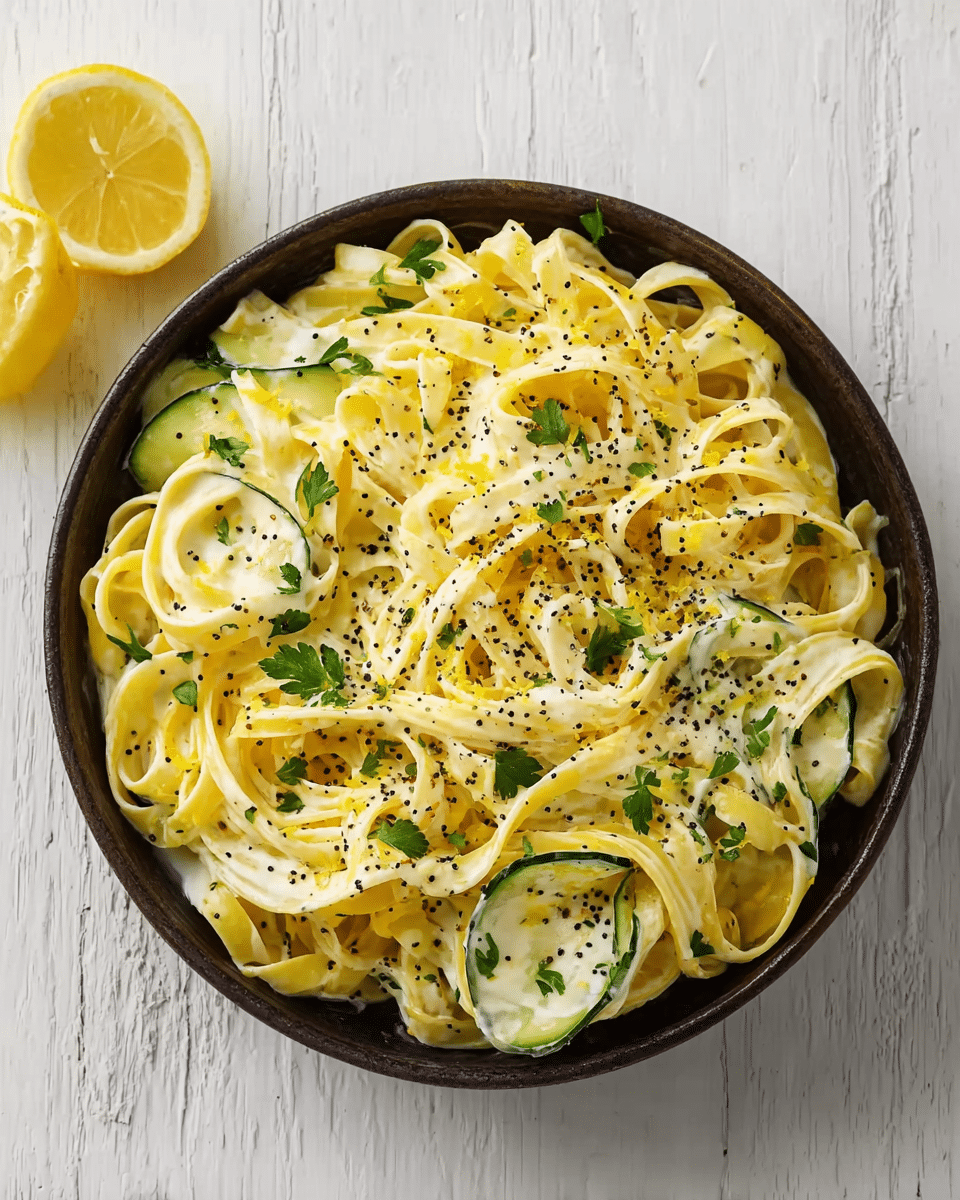 Lemon Poppy Seed Fettuccine
