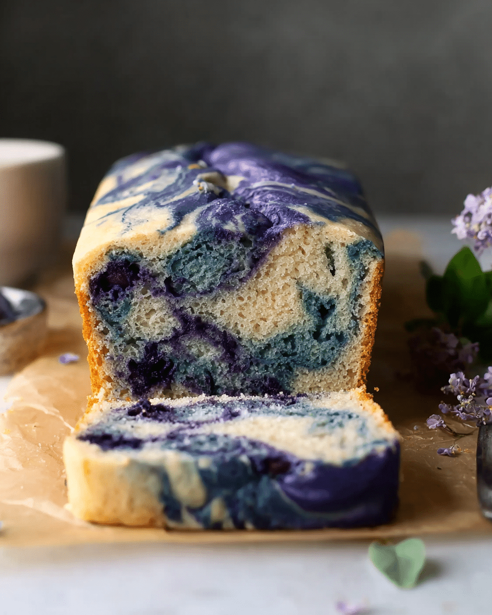 Magic Butterfly Pea Flower Loaf Cake