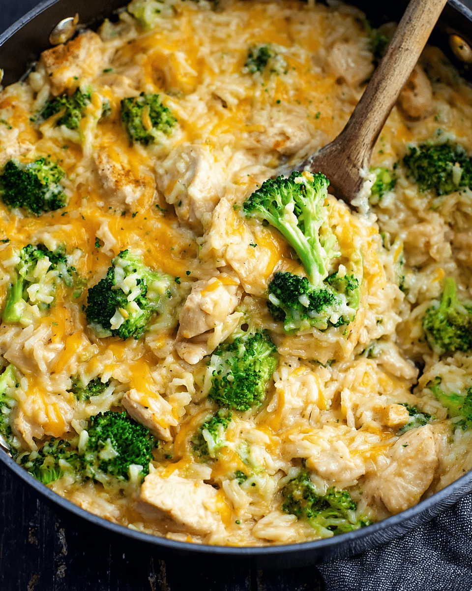 One-Pot Cheesy Chicken Broccoli Rice Casserole