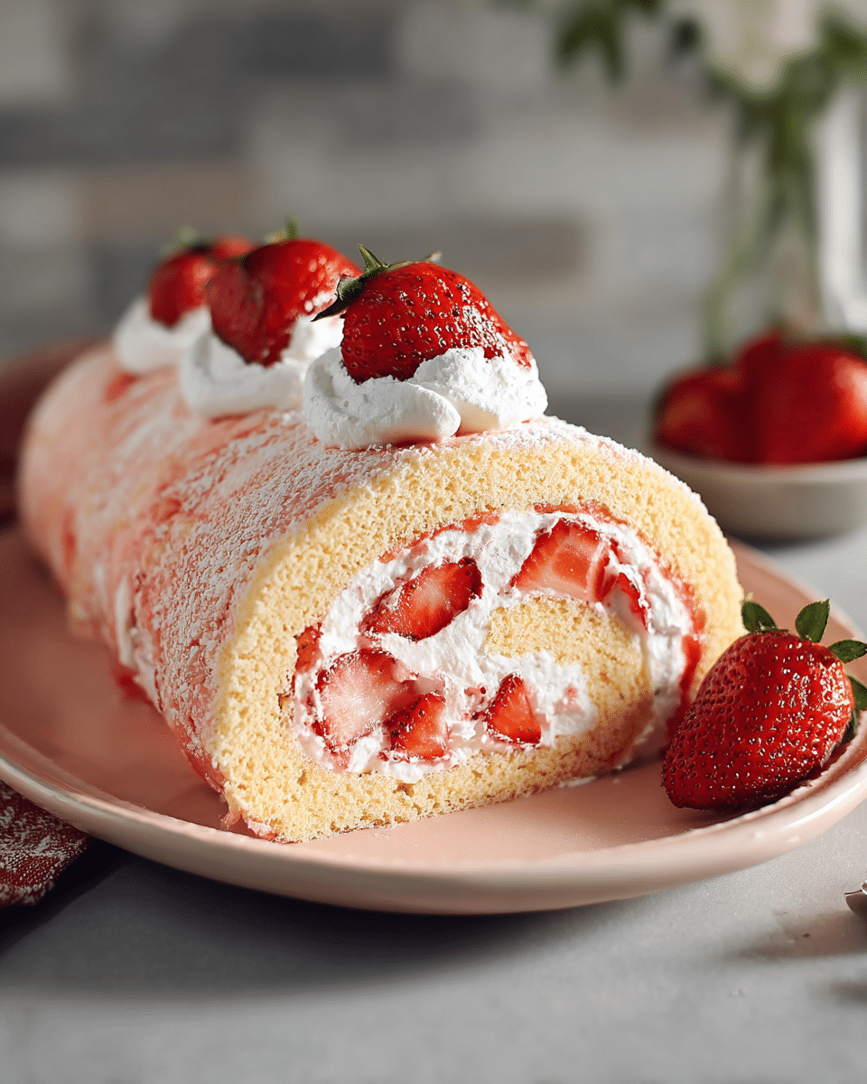 Strawberry Swiss Roll