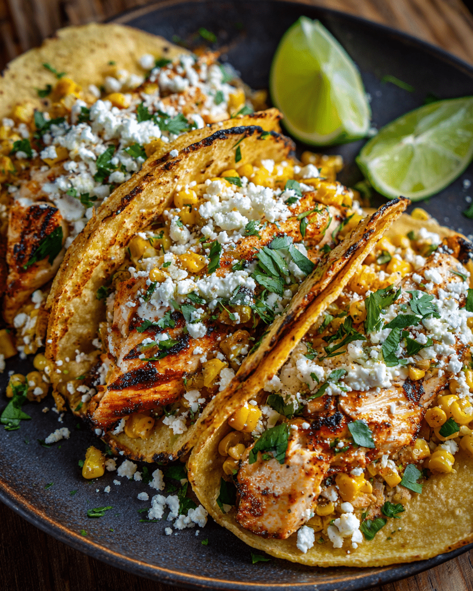 Street Corn Chicken Tacos