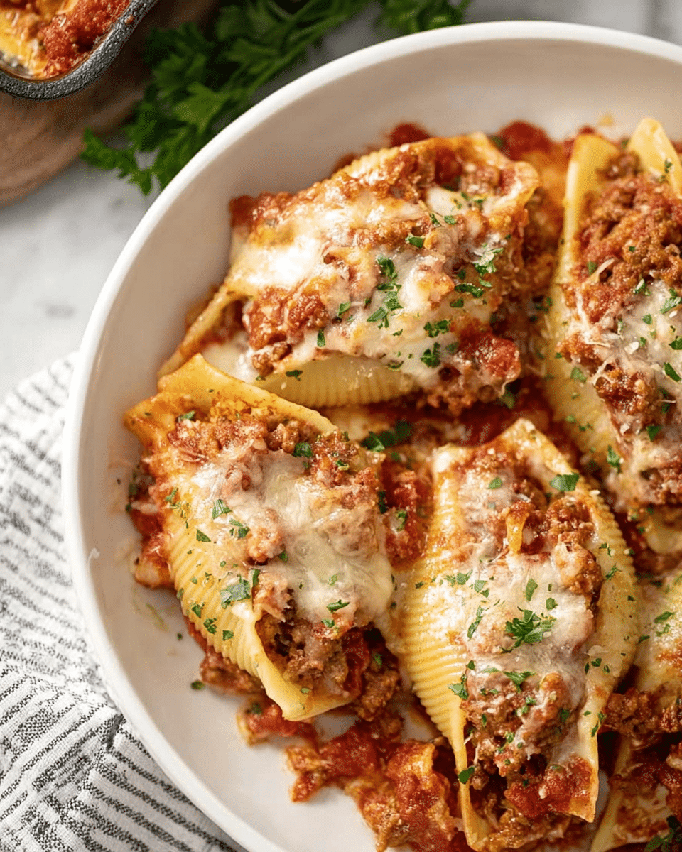 Stuffed Shells with Ground Beef