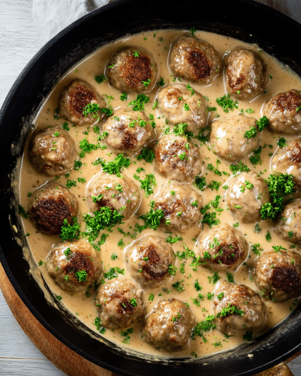 Swedish Meatballs with Creamy Gravy