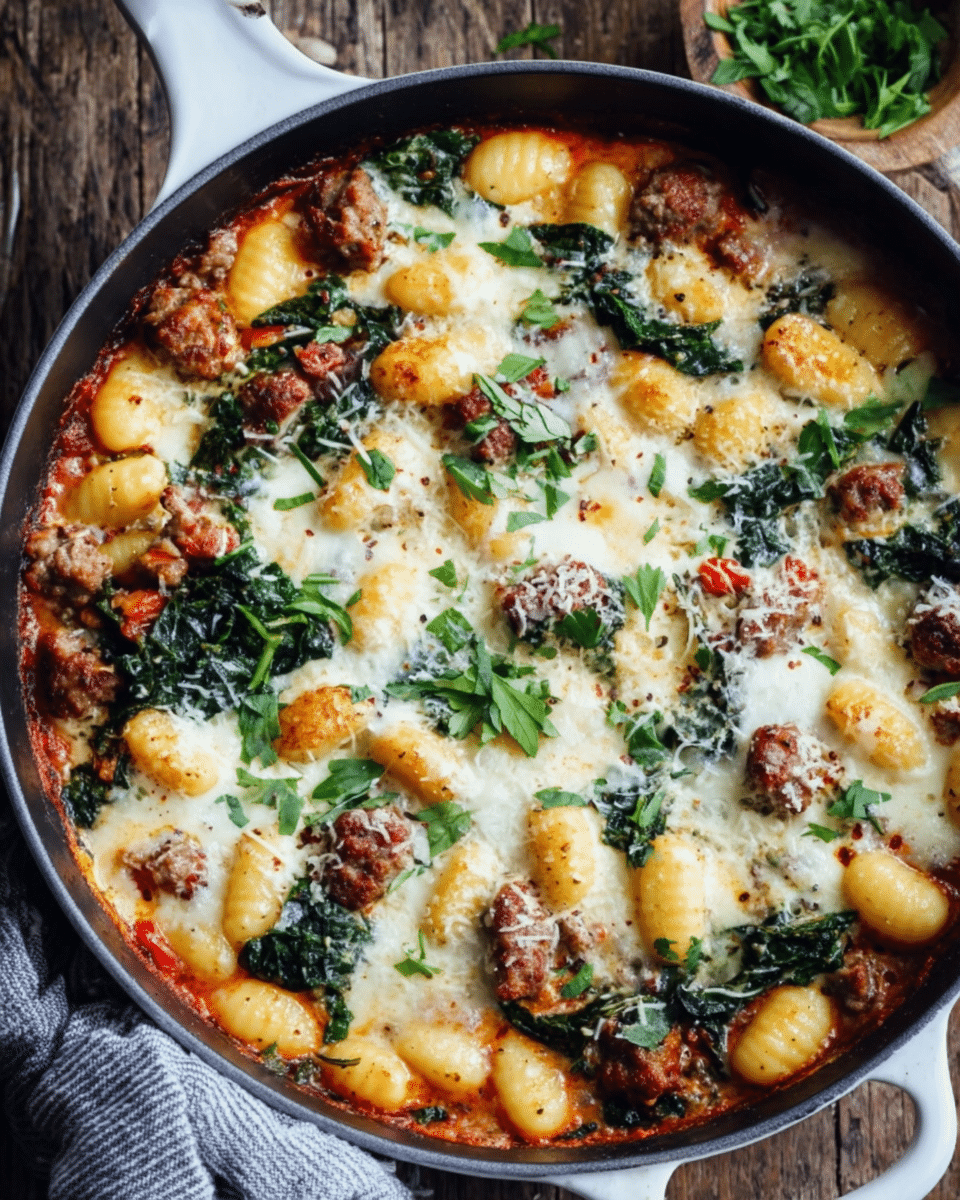 Baked Gnocchi with Kale & Sausage