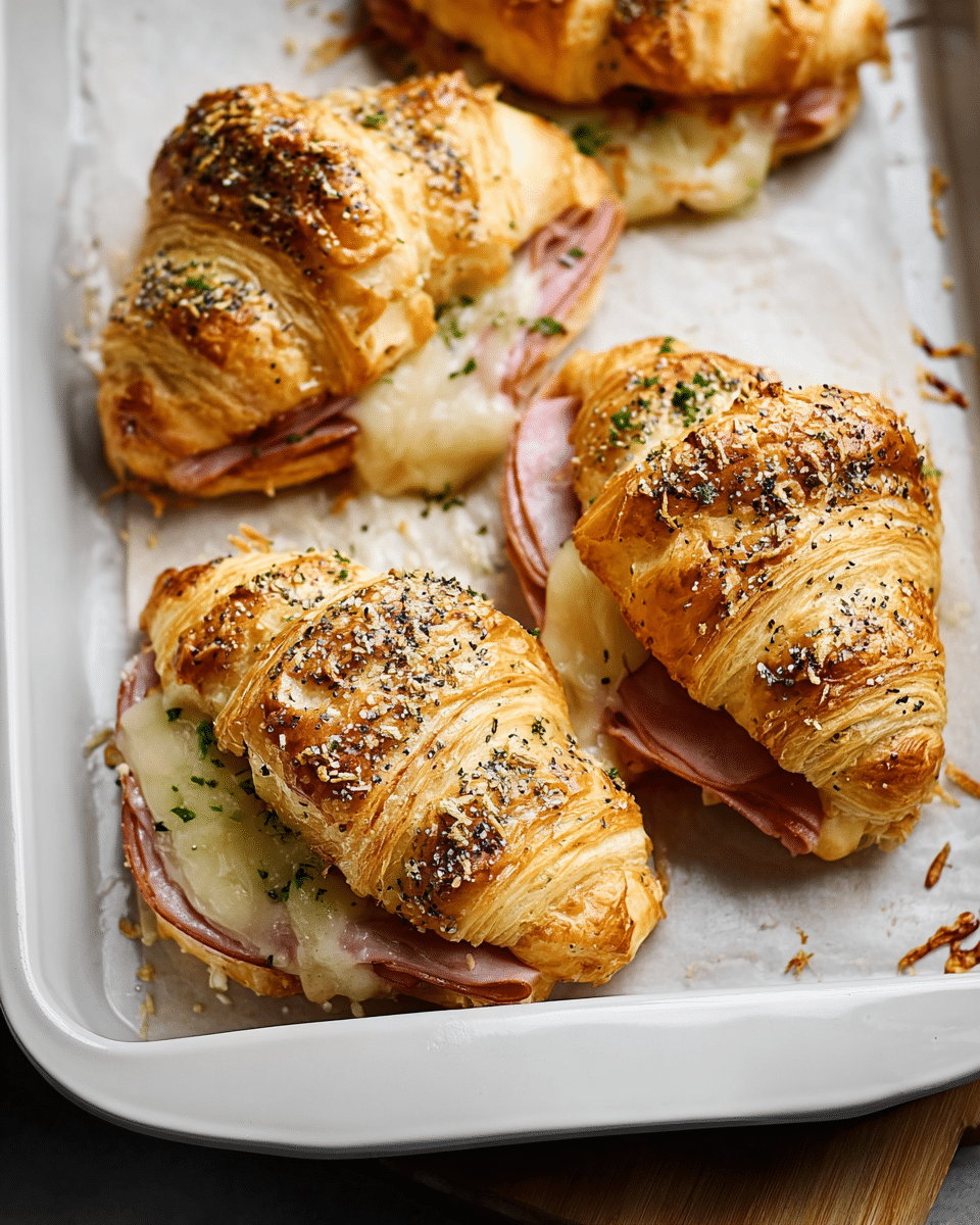 Baked Ham and Swiss Croissants