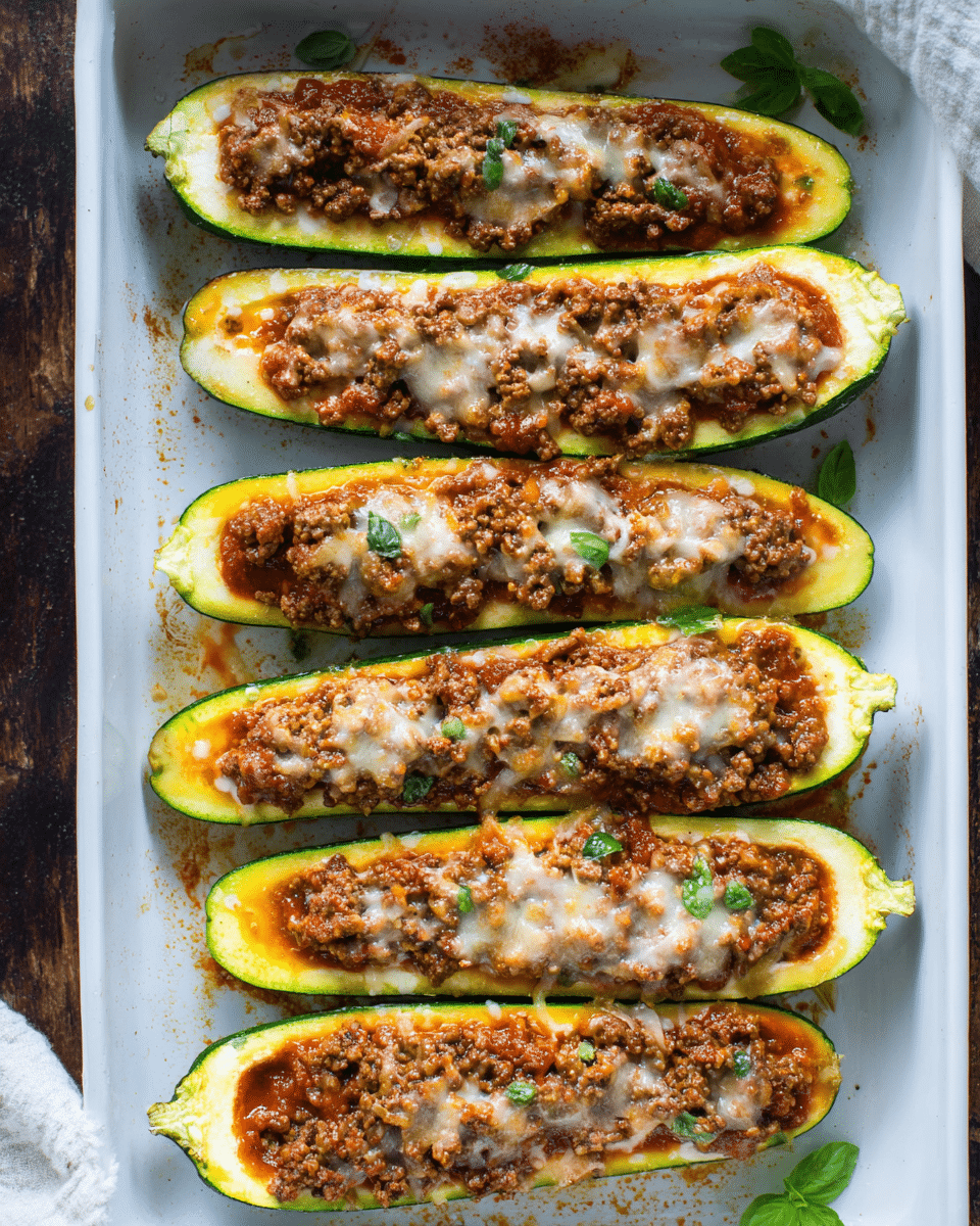Beef-Stuffed Zucchini Boats