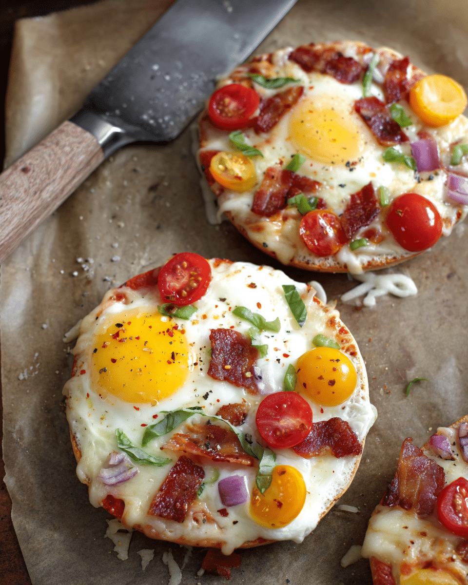 Breakfast Pizza Bagels