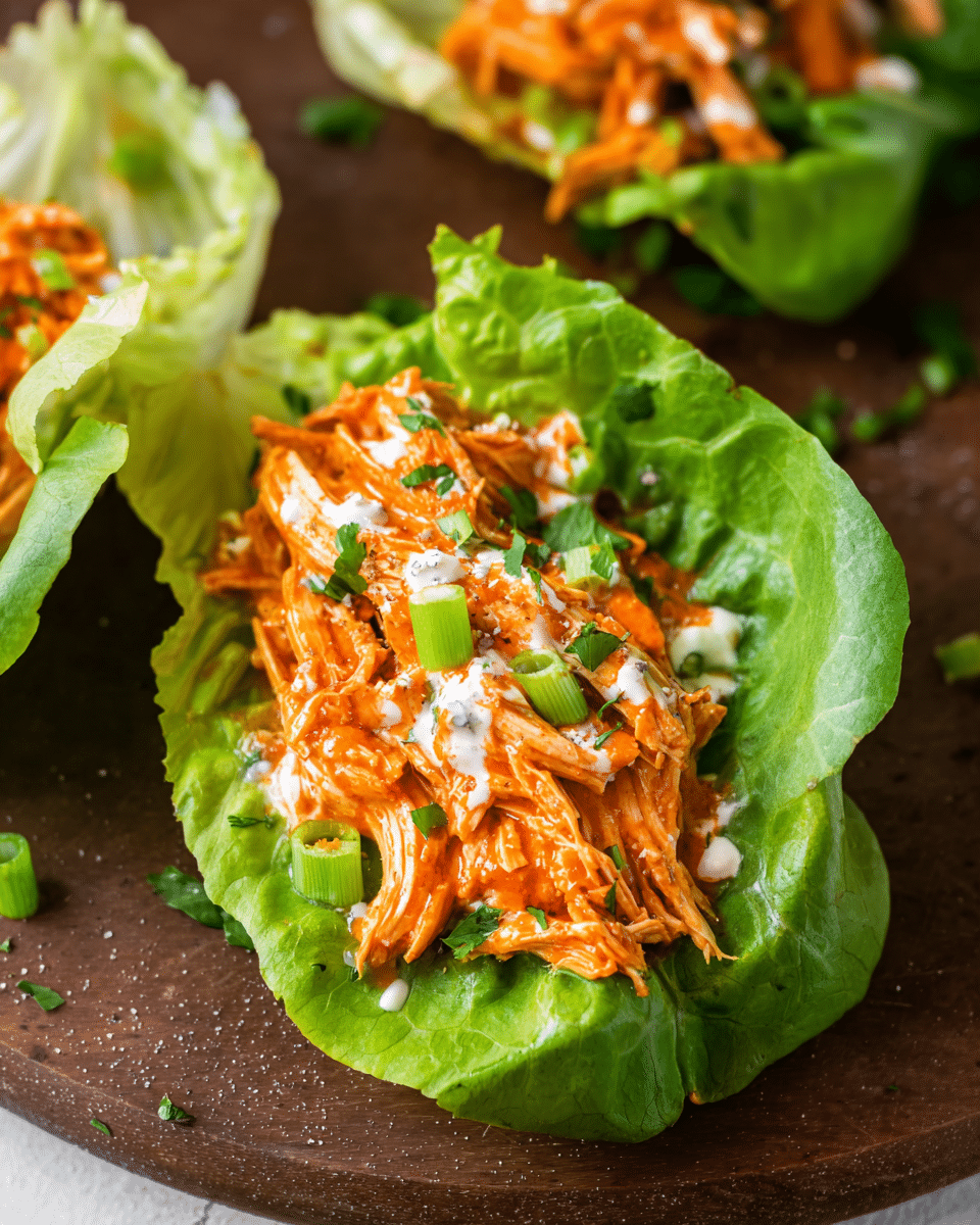 Buffalo Chicken Lettuce Wraps