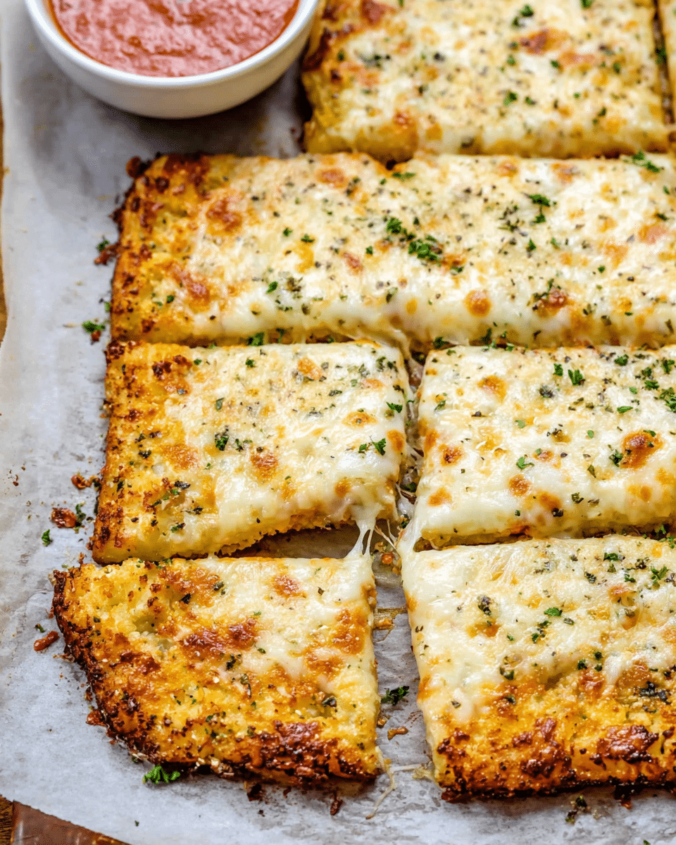 Cheesy Cauliflower Breadsticks