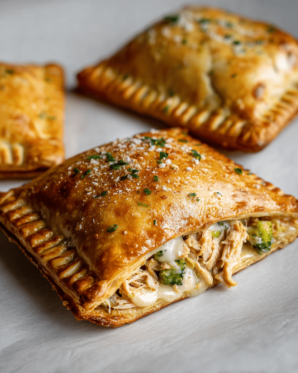Cheesy Chicken Broccoli Hot Pockets