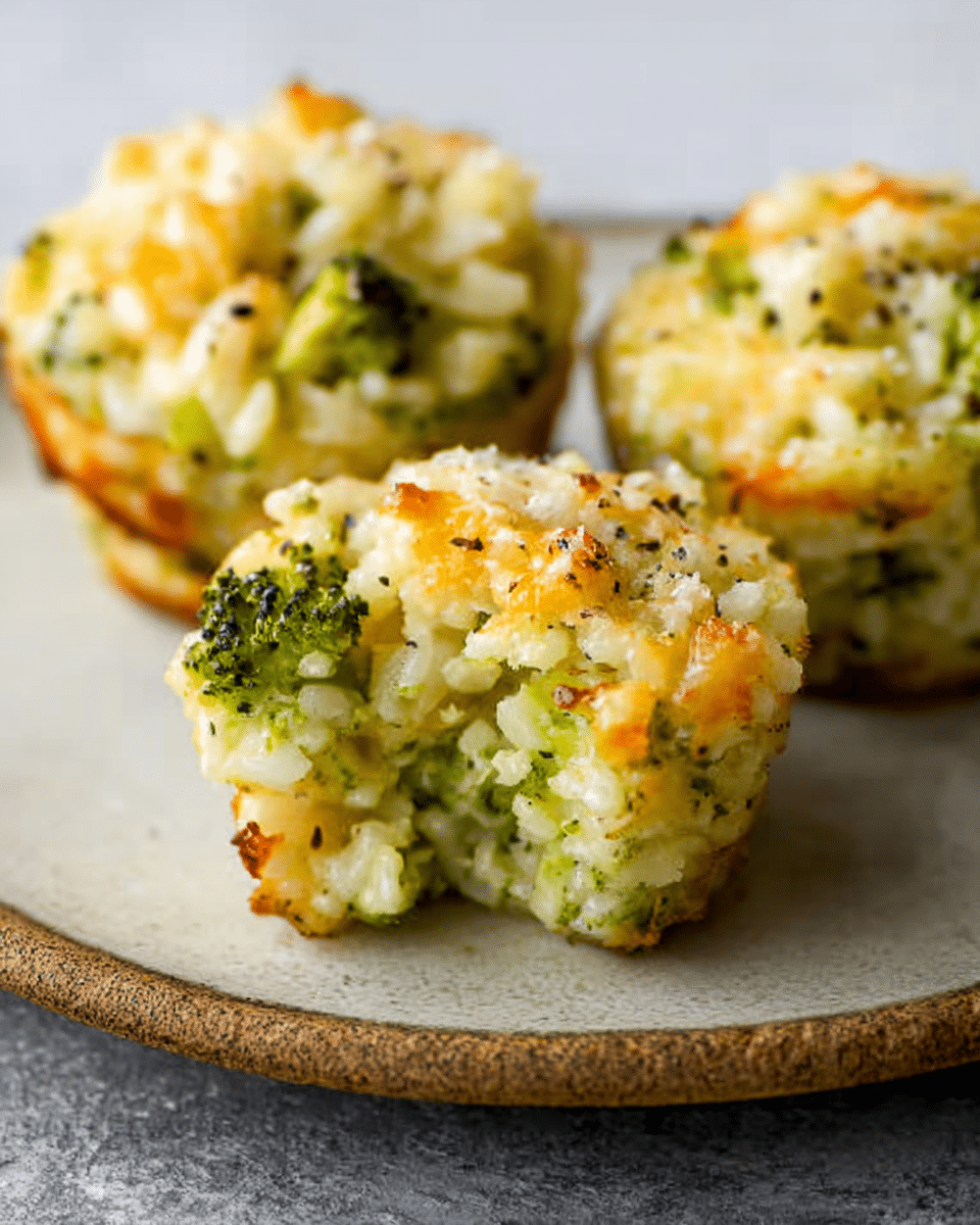 Cheesy Broccoli Rice Cups